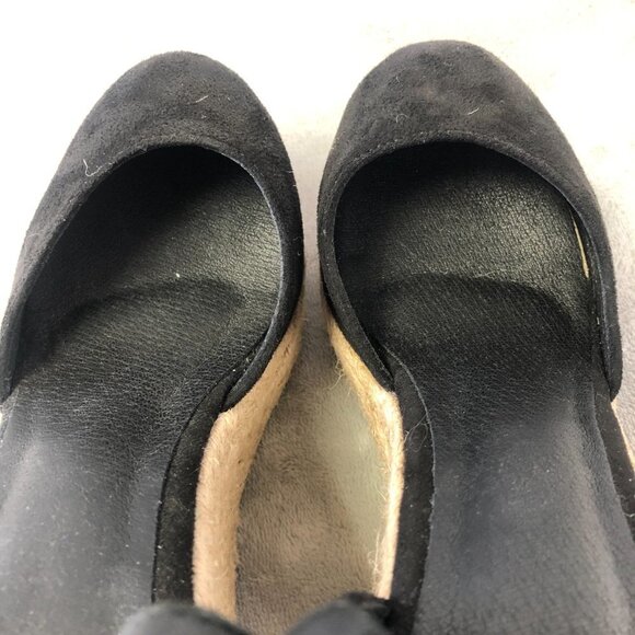 NWOT Black Suede Platform Wedge Espadrilles Size 36 (5.5 US) - Picture 13 of 16